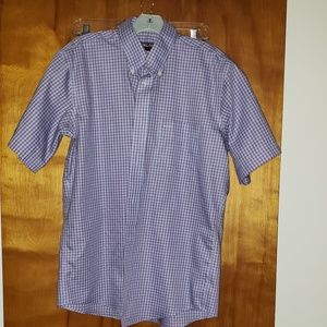 Mens Plaid red and white shirt med